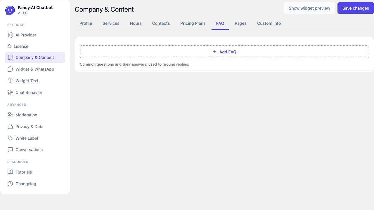 Company &amp; Content — FAQ