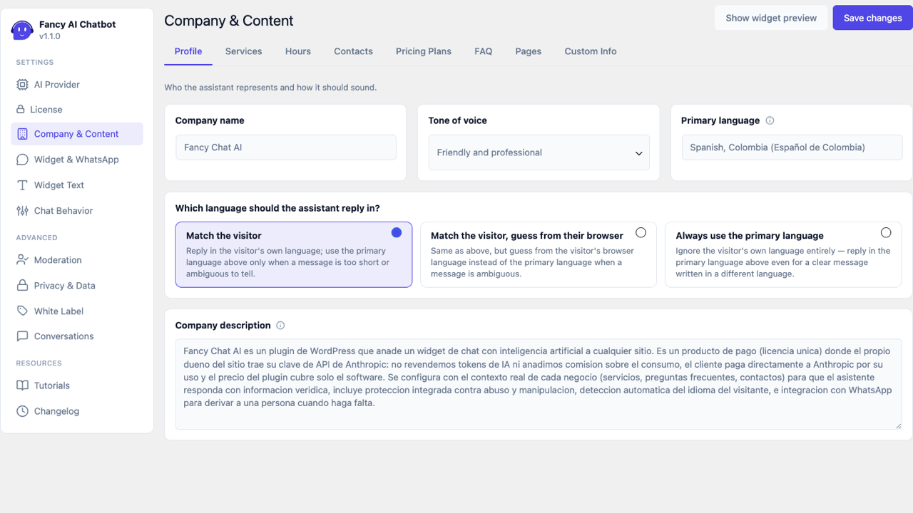 Company &amp; Content — Profile