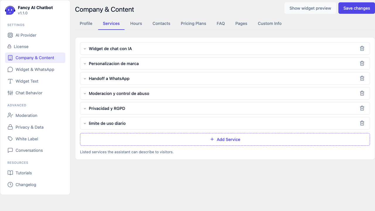 Company &amp; Content — Services