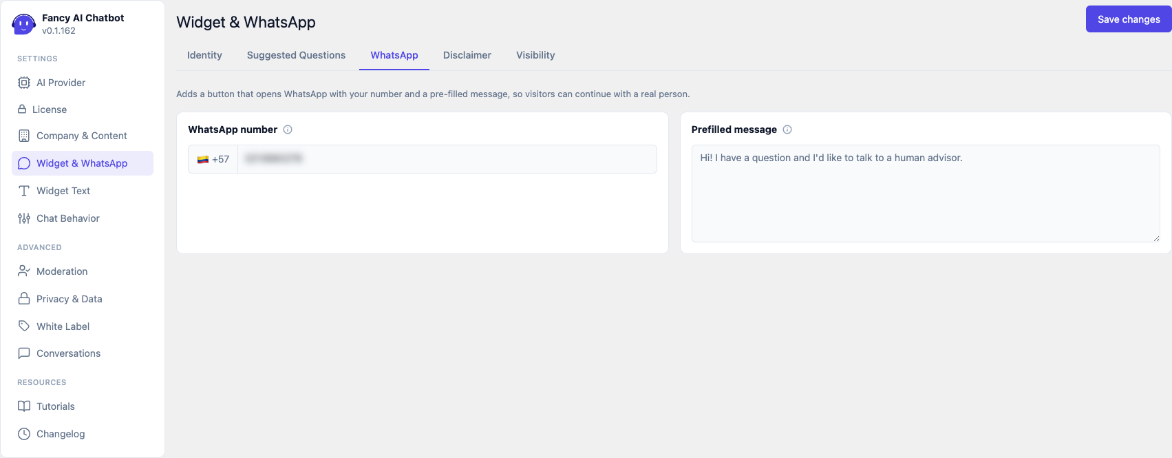 Widget &amp; WhatsApp — WhatsApp